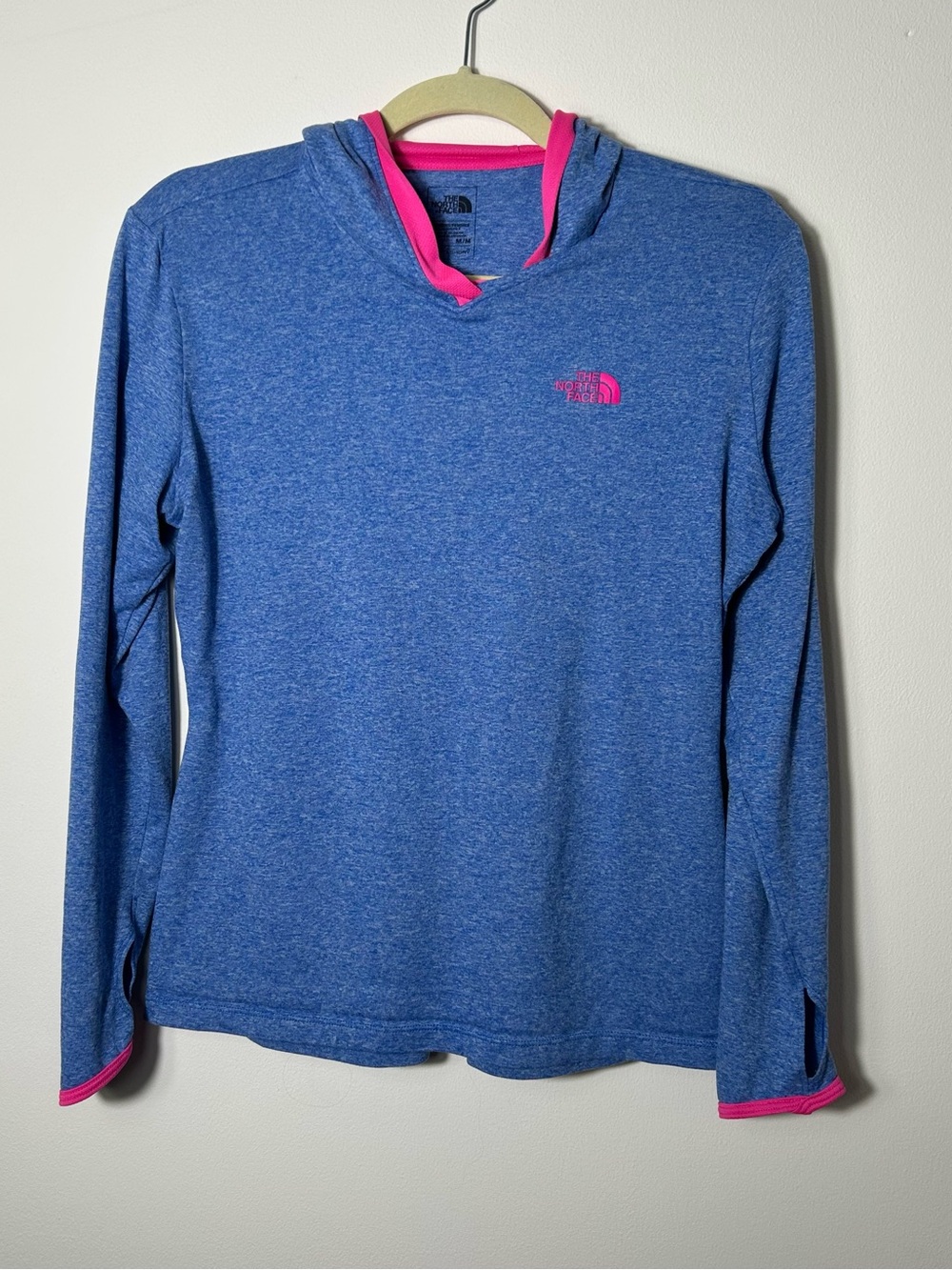 The North Face FlashDry Hoodie Pullover Womens Medium Blue Activewear Athletic